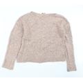 Gap Womens Pink Crew Neck Acrylic Pullover Jumper Size M