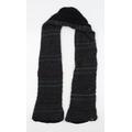 Fat Face Unisex Grey Striped Scarf - thick