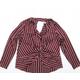 River Island Womens Red Striped Basic Blouse Size 12