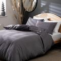 Habitat Cotton Waffle Plain Charcoal Bedding Set - Kingsize