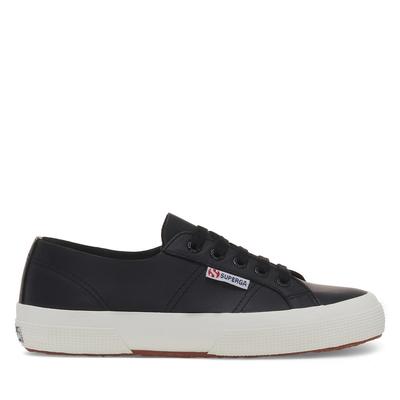 Superga 2750 Unlined Nappa - Black f Avorio Trainers