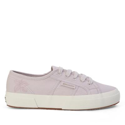 Superga 2750 Natural Dye Embroidery - Pink Magenta Leaves Trainers