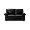 Habitat Salisbury Leather 2 Seater Sofa - Black