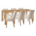 Habitat Radius Oak Dining Table & 6 Alec Cream Chairs