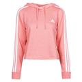 adidas W 3S FT CRO HD women's Sweatshirt in Pink. Sizes available:M,XL,XS,XXS