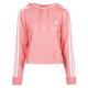 adidas W 3S FT CRO HD women's Sweatshirt in Pink. Sizes available:M,XL,XS,XXS