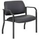 Visitor Chair - Omega 35 Stone Vinyl Visitor Chair in Black With Arms