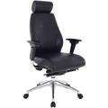 Leather Office Chairs - iTask 24-7 Executive Top Leather Posture Chairs in Black - Delivered Flat Packed