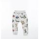 Fred & flo Baby Grey Animal Print Jogger Trousers Size 18 Months - Dinosaur