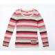 ROXY Womens Pink Striped Knit Pullover Jumper Size XS