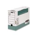 Bankers Box Transfer File Foolscap 120mm White Green Pack 10