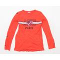 F&F Girls Graphic Red Long Sleeve T-Shirt Age 11-12 Years
