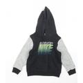 Nike Boys Black Cotton Pullover Hoodie Size 3 Years