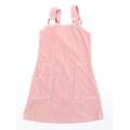 F&F Girls Pink Pinafore/Dungaree Dress Size 5-6 Years