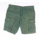 George Mens Brown Cotton Cargo Shorts Size 36 in L10 in Regular