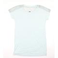 F&F Womens Blue Basic T-Shirt Size 14 - Lace Sleeve