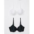 Mono Jacquard Zig Zag Full Cup T-Shirt Bra 2 Pack 40D