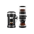 KitchenAid Artisan Semi-Auto Espresso Machine and Burr Grinder Set Cast Iro