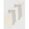 Cream & Grey Bodysuits 5 Pack 6-9 months