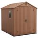 Keter Darwin Apex Outdoor Garden Storage Shed 6 x 8ft -Brown