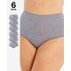 Sloggi 6Pk Basic Maxi Briefs Grey Mix