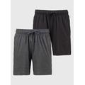 Black & Grey Jersey Lounge Shorts 2 Pack M