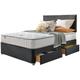 Silentnight Comfort Double 4 Drawer Divan Bed - Charcoal