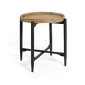 Habitat Rattan Side Table - Black