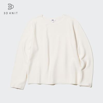 Uniqlo - Cotton 3D Knit Seamless Crew Neck Jumper - Off White - XXS