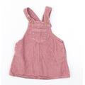 NEXT Baby Pink Cotton Dungaree One-Piece Size 3-6 Months