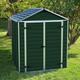 6' x 5' Palram Canopia Dark Green Skylight Plastic Shed (1.85m x 1.54m)