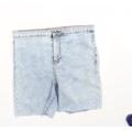 Denim Co. Womens Blue Cotton Hot Pants Shorts Size 16 L7 in Slim Zip