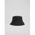 Lia Black Quilted Nylon Bucket Hat, Black