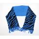 PREORN Womens Blue Animal Print Knit Scarf - Zebra Print