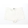 /DENIM Womens White Hot Pants Shorts Size 14
