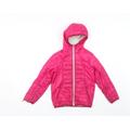 DECATHLON Girls Pink Rain Coat Jacket Size 8 Years