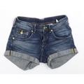 H&M Womens Blue Denim Hot Pants Shorts Size 36