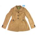 Next Womens Size 10 Cotton Beige Faux Suede Casual Lightweight Spring Autumn Coat