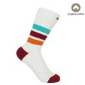 Striped Organic Women's Sport Socks - White