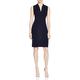 T Tahari Tonya Pleated Sleeveless V Neck Sheath Dress - 100% Exclusive