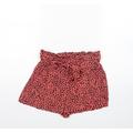 Primark Womens Pink Animal Print Viscose Sailor Shorts Size 10 L3 in Regular