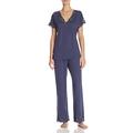 Natori Zen Floral Lace-Trim Short Sleeve Pajama Set