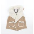 F&F Girls Brown Gilet Jacket Size 6-7 Years