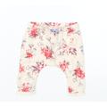 NEXT Girls Beige Floral Capri Trousers Size Newborn