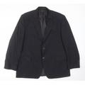 Jeff Banks Mens Grey Polyester Jacket Suit Jacket Size 46