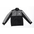 adidas Boys Black Colourblock Polyester Full Zip Sweatshirt Size 11-12 Years Zip - Track style sweatshirt