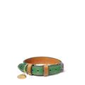Aspinal of London Green Leather Henley Dog Collar