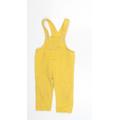 Preworn Baby Yellow Cotton Dungaree One-Piece Size 18-24 Months Button