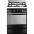 Smeg Concert SUK61MBL9 60cm Freestanding Dual Fuel Cooker - Black - A Rated