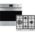 Smeg Classic AOSF6390G3 Built In Electric Single Oven and Gas Hob Pack - Stainless Steel - A+ Rated